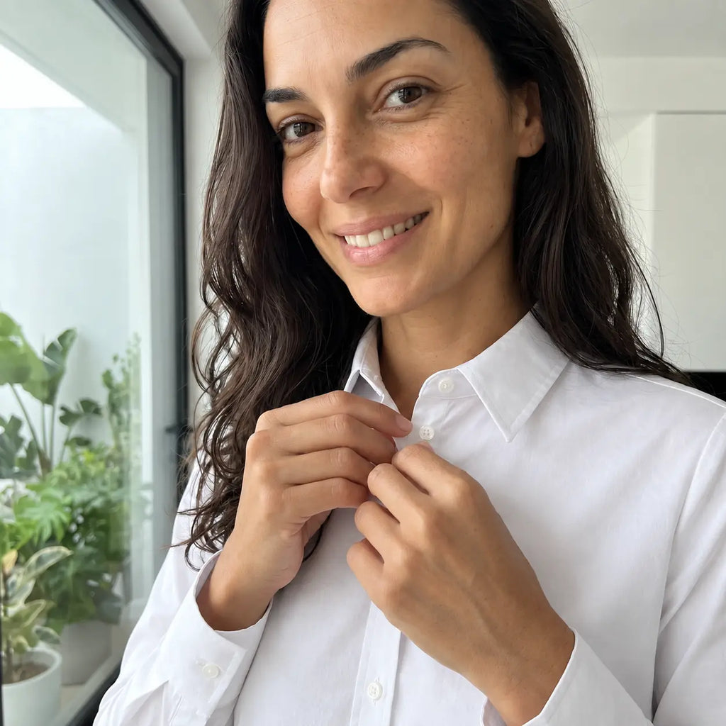 Camisa Blanca Estructurada Oficina & Noche
